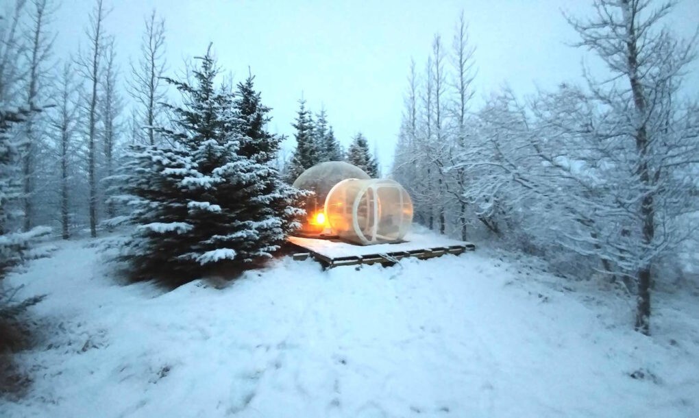 In Iceland, just under two hours from Reykjavik, you’ll find the 5 Million Star Hotel. Complete see-through bubbles surrounded by icy remote landscapes, and if you are lucky in winter you can lay in bed and watch the Northern Lights in the sky