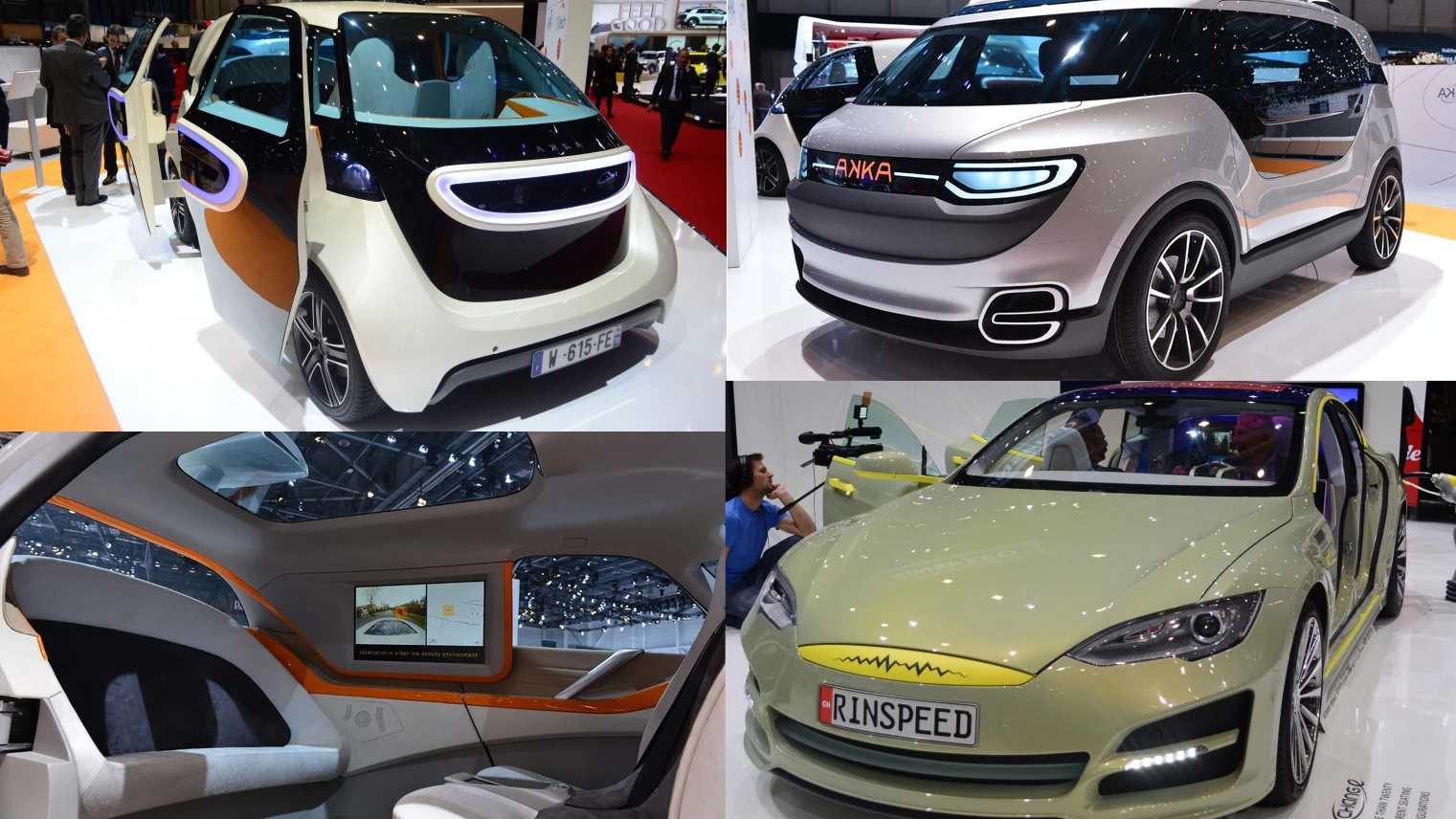Futuristic autonomous car design studies at the 2014 Geneva Motor Show