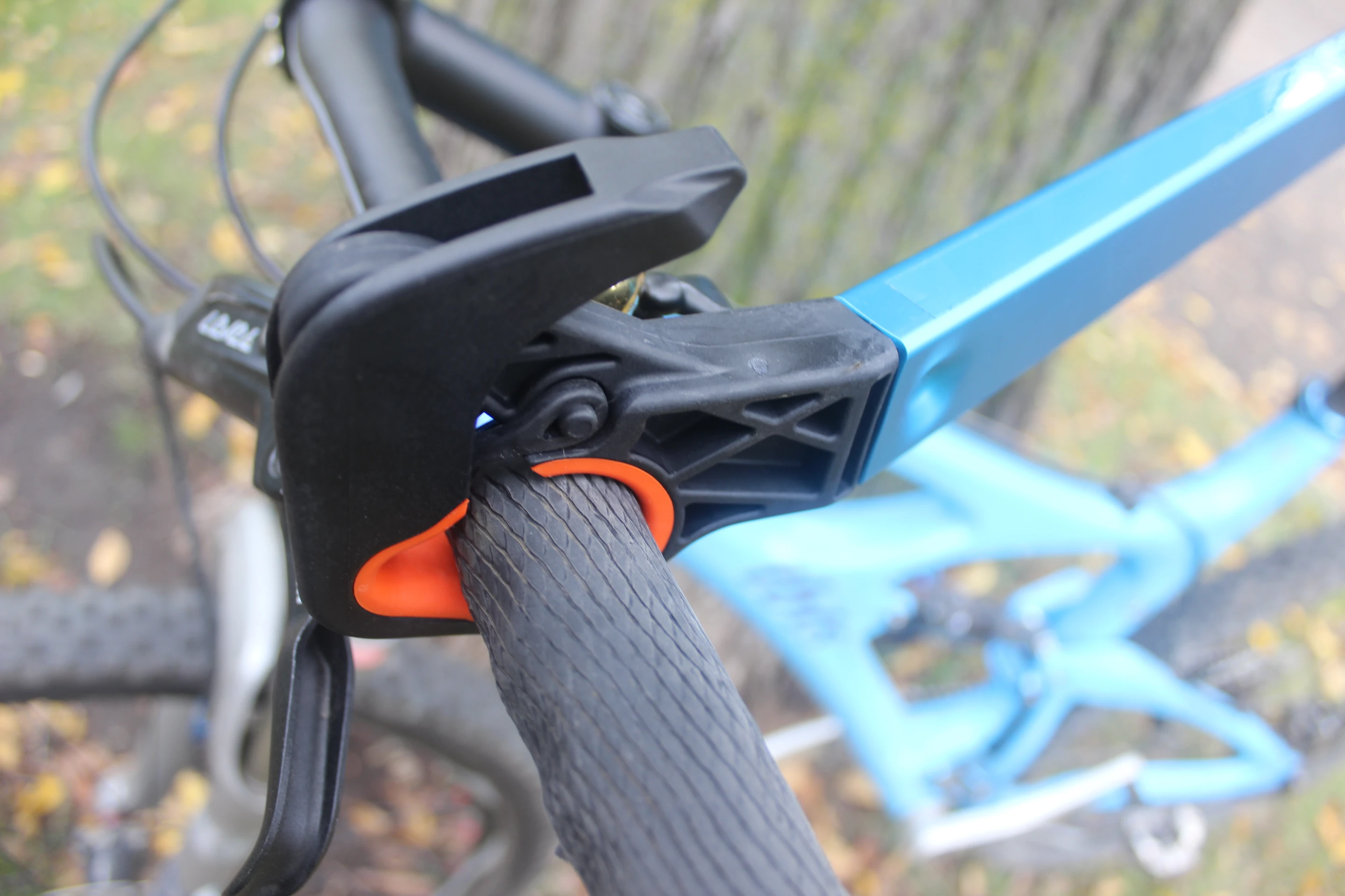 The Upside Rack's handlebar clamps