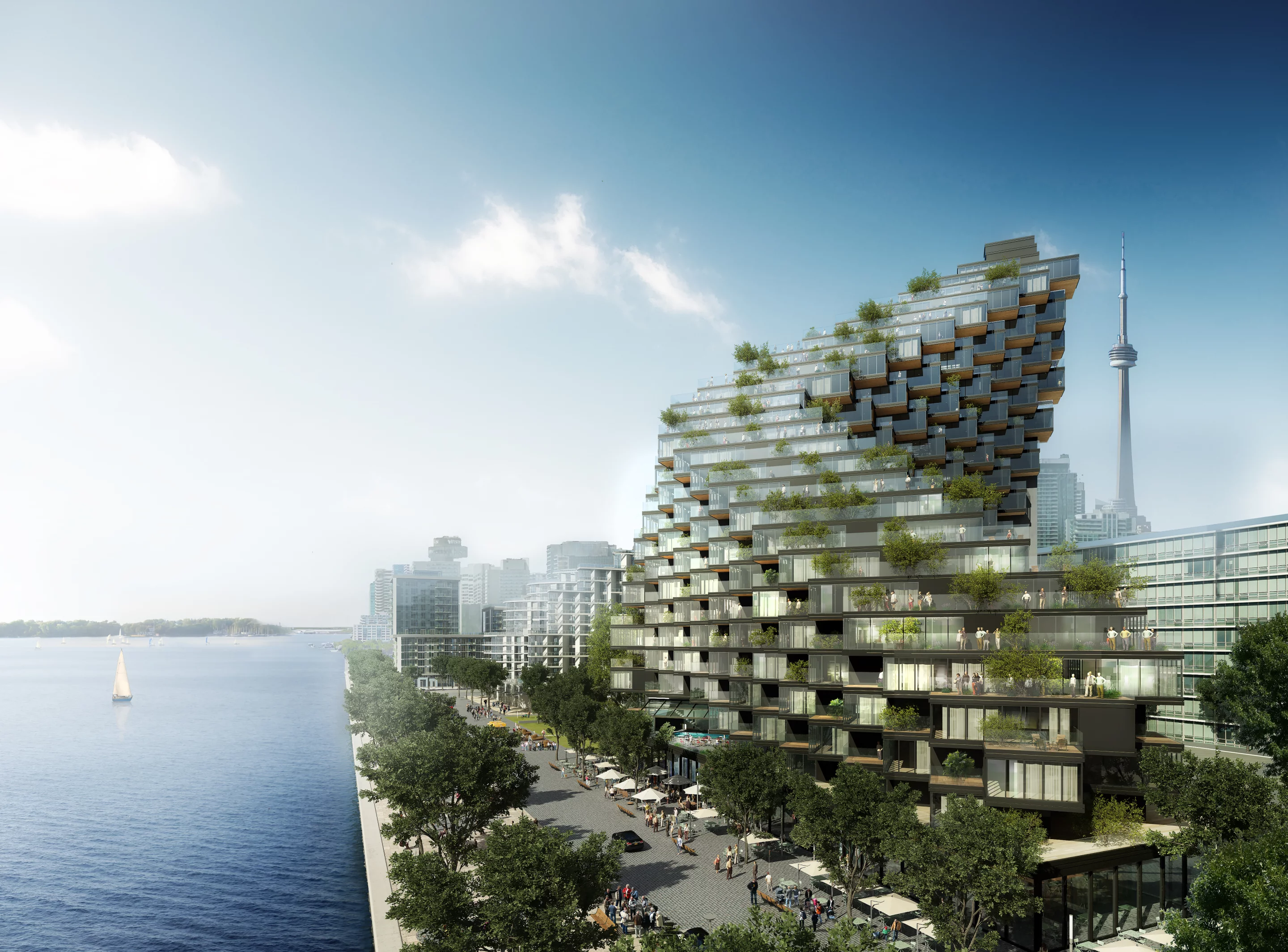 The building is envisioned for Toronto, Canada's Lakeshore region and would rise to 24 floors