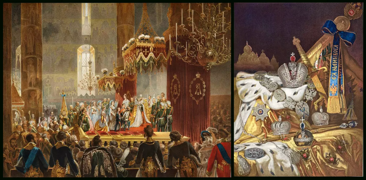 Illustrations from the Imperial Coronation Album of Alexander II of Russia, published by the Academie Imperiale des Sciences in St. Petersburg in 1856, is one of the many jewels in the Norman Bobins collection. The second part of Bobins’ Collection, including this book, will be auctioned in London on 13 July 2023.