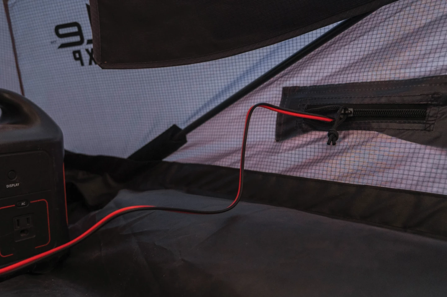 An electrical port lets you run wire in or out to connect heating or A/C units, solar panels and other accessories