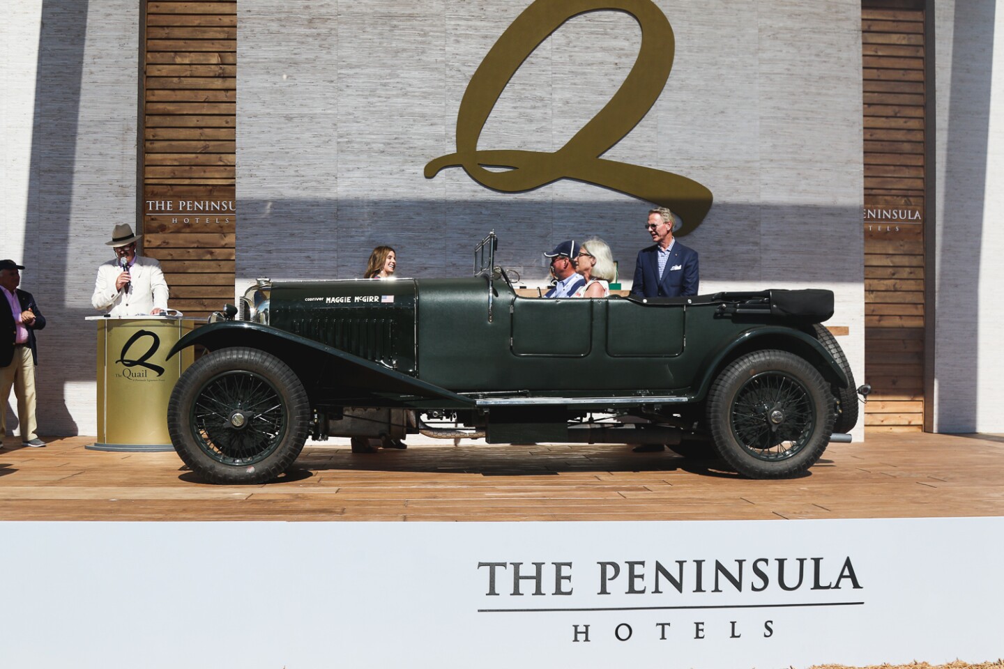The award for the "100 Years of Bentley Motor Cars" class at the Quail in 2019 went to this 1928 Bentley 4.5-Litre VDP Tourer owned by David McGirr of Connecticut
