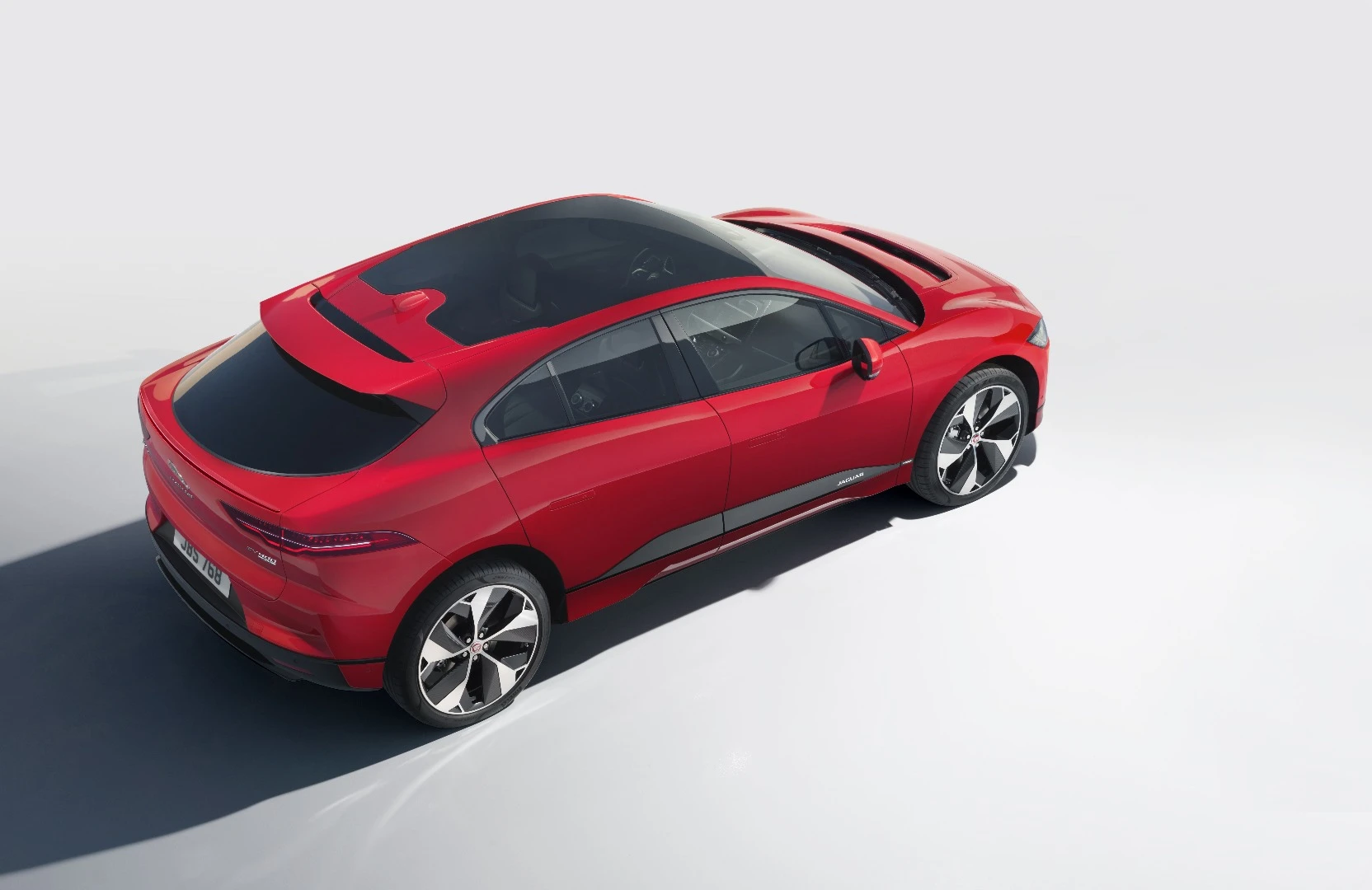 Jaguar says I-Pace owners will be able to charge to 80 percent capacity in 40 minutes using publicly available 100-kW DC rapid chargers