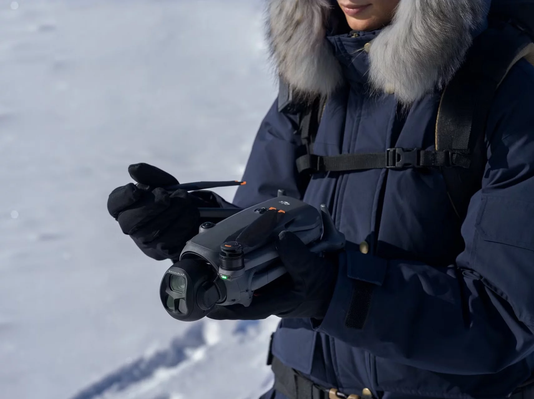 The Mavic 4 Pro camera drone boasts folds down for compact transport