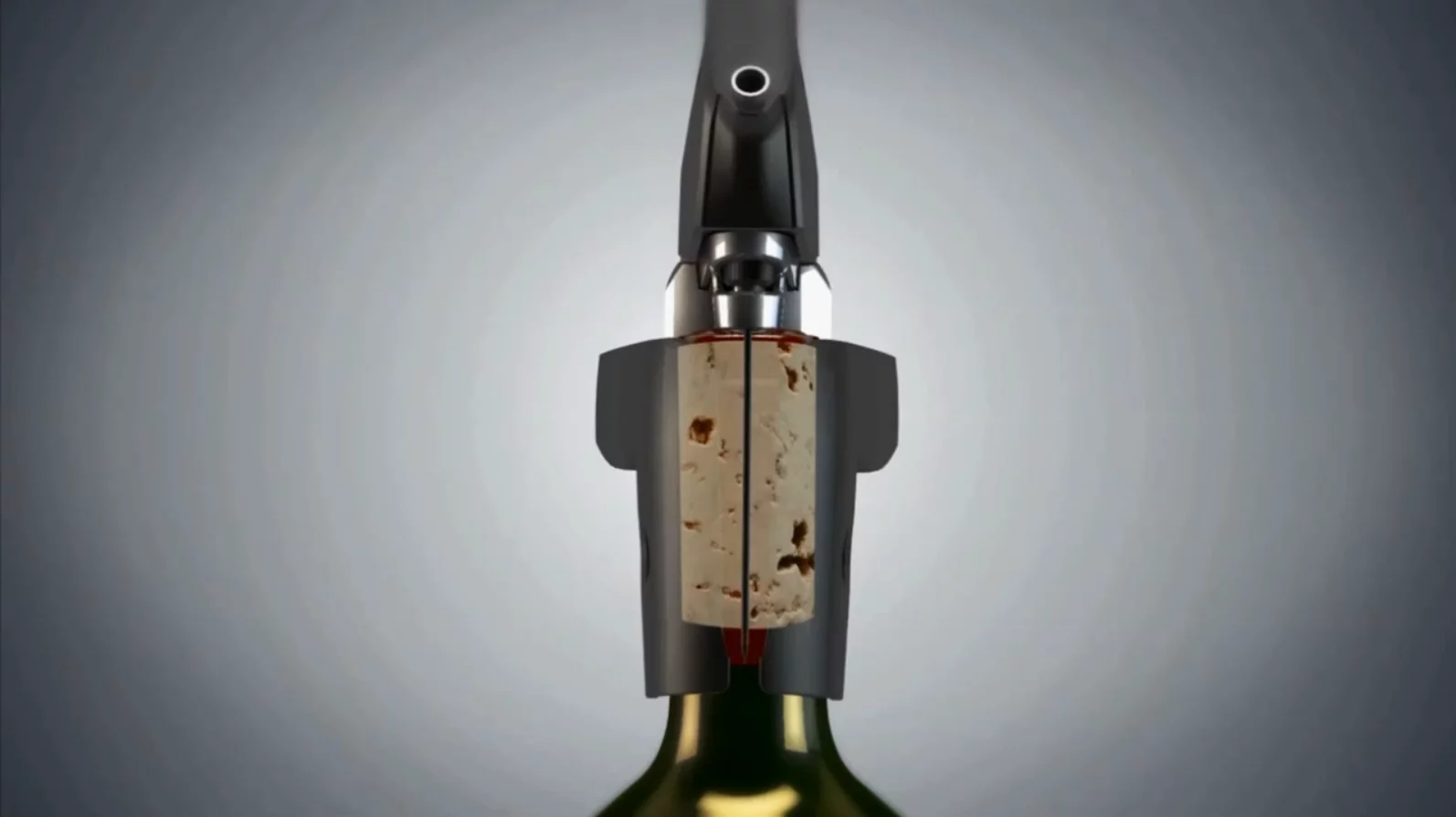 The Coravin 1000 uses a needle to inject argon gas into the bottle and pour out the wine without oxygen getting in