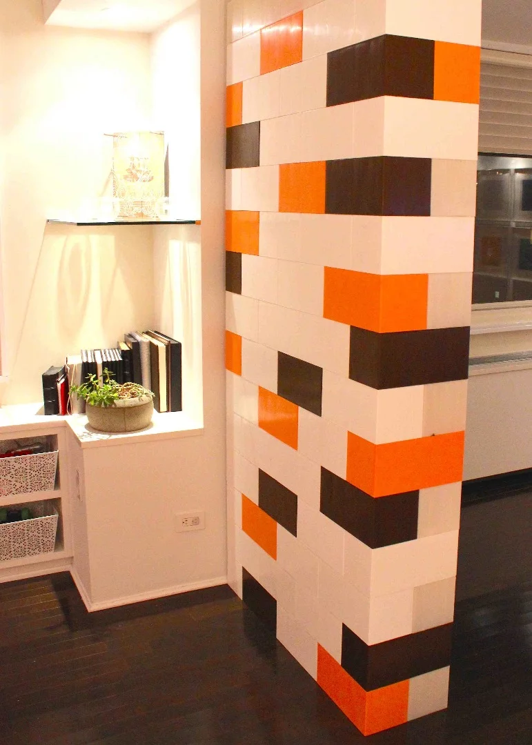 A room divider made using EverBlock