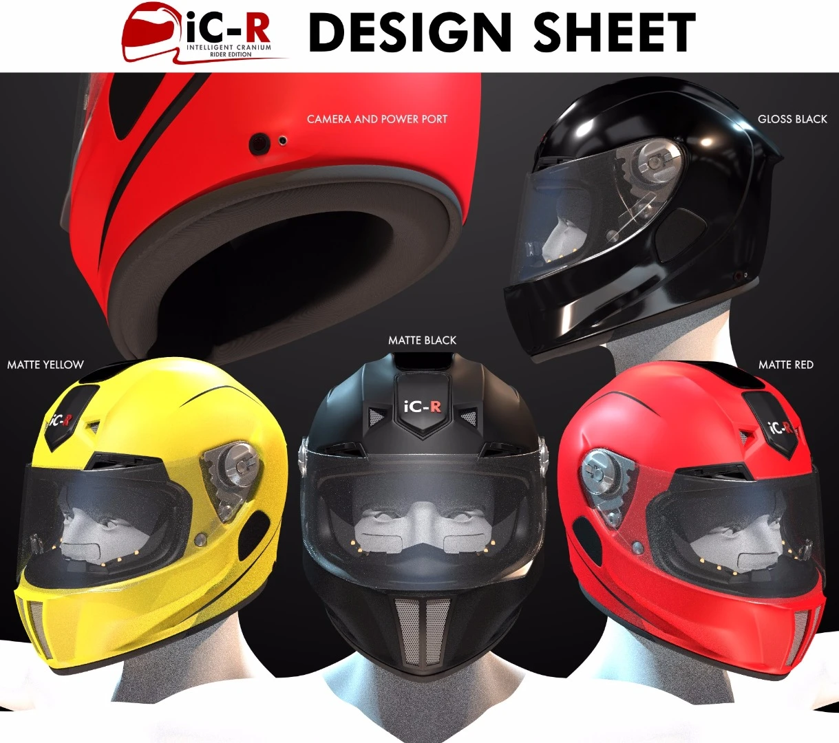 iC-R helmet - various colours and designs will be available