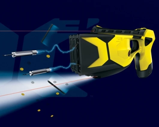 Hard to miss ... the Taser X3 has additional fire power and more onboard technology