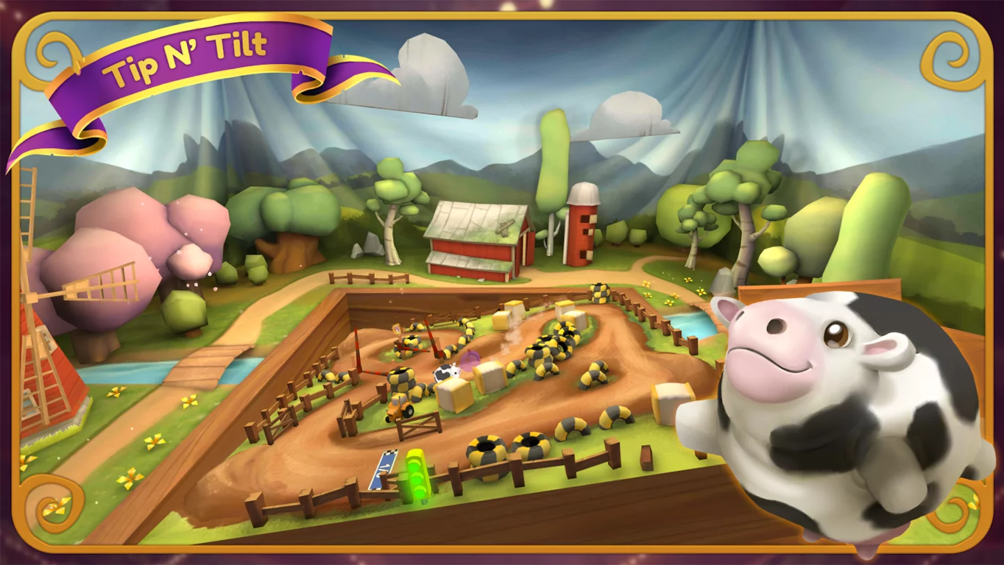 Wonderglade features four carnival-inspired games, including Tip & Tilt (pictured)