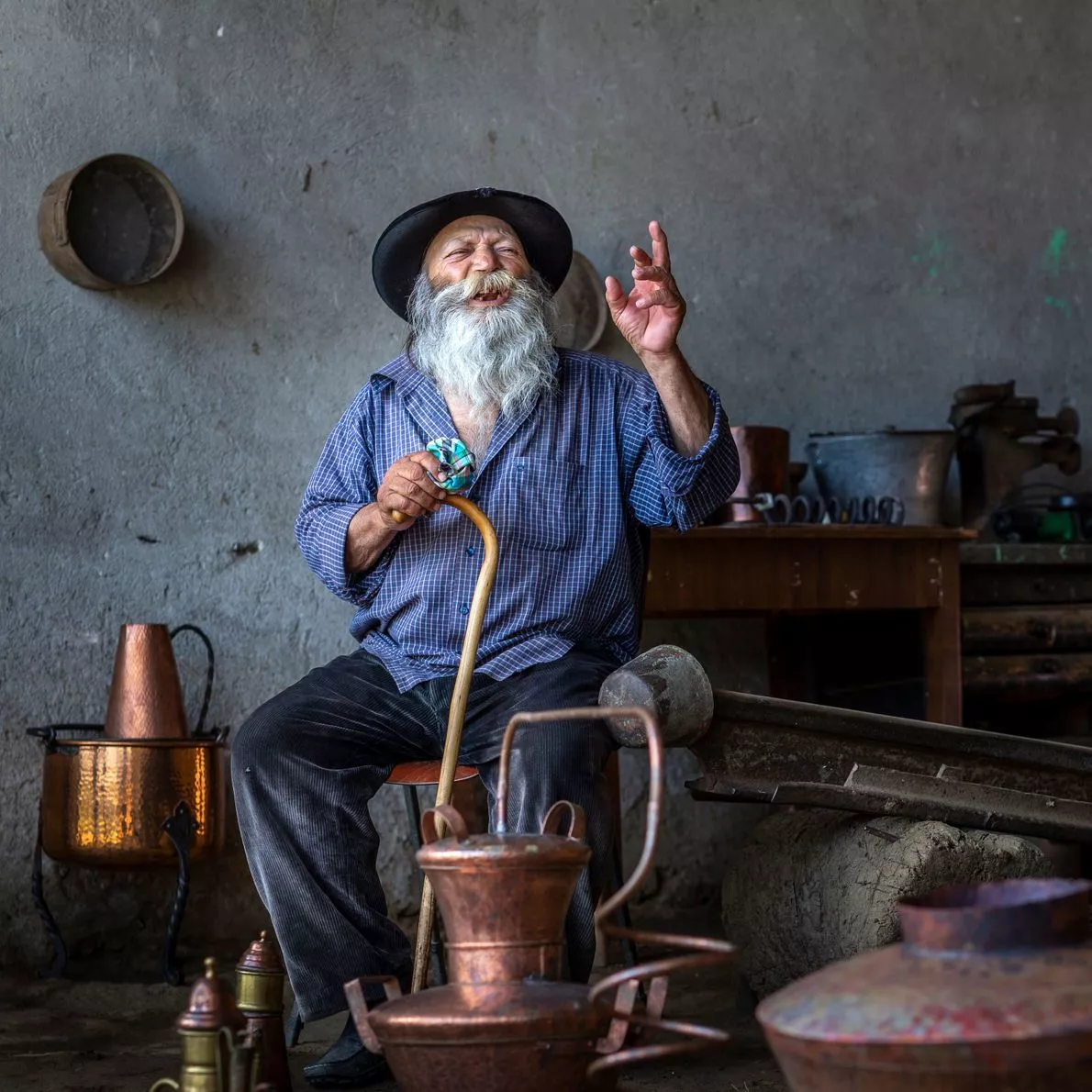 Finalist - People. Danchu, a Roma coppersmith, Transylvania, Romania