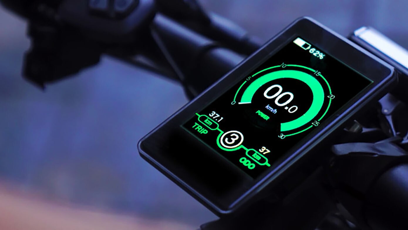 The Wau e-bike offers an optional color LCD dash