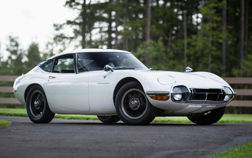 Gooding & Co sold this 1967 Toyota 2000GT for $1,155,000 at Pebble Beach, 2014, matching the previous highest price fetched for a 2000GT by RM-Sothebys at Fort Worth in 2013