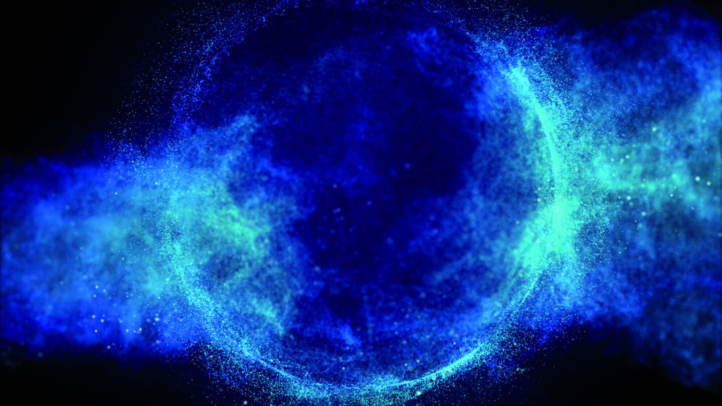 An artistic representation of the Higgs field, which gives mass to fundamental particles