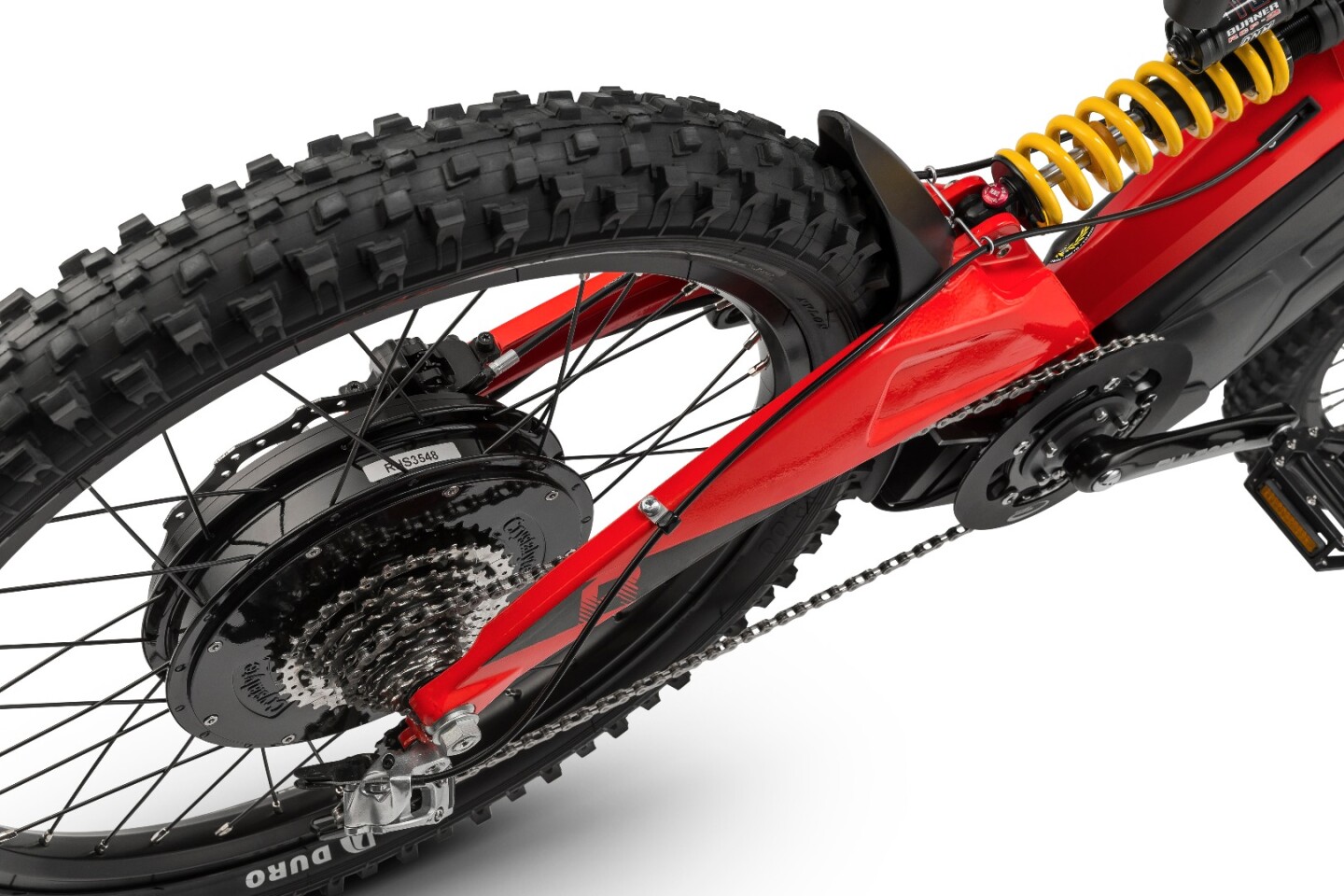 2 kW motor hides in the rear wheel