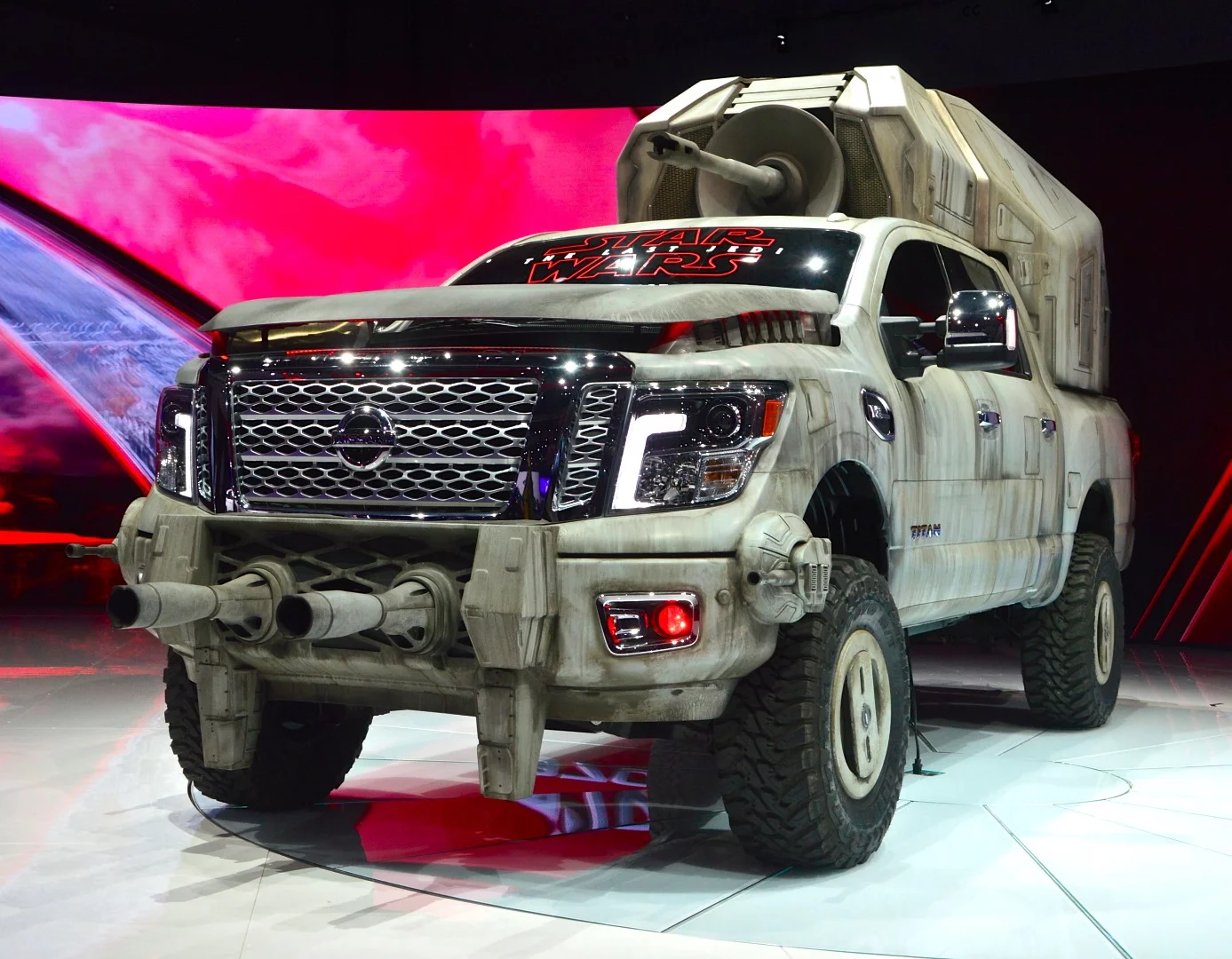 Nissan has some fun in showing the Titan AT-M6