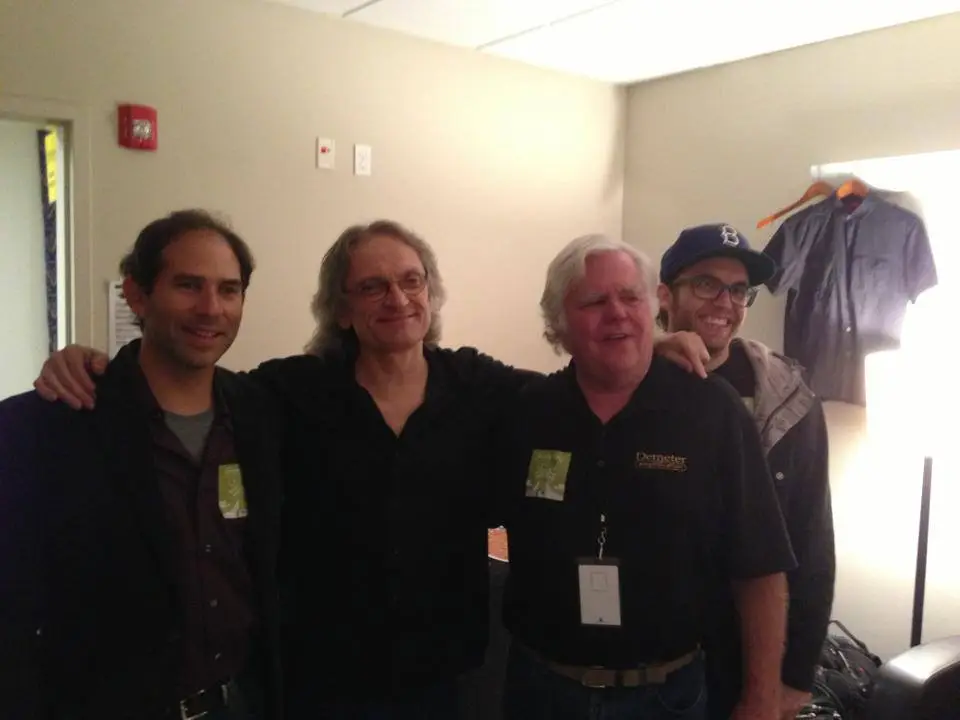 Veteran amp maker James Demeter with slide guitar master Sonny Landreth