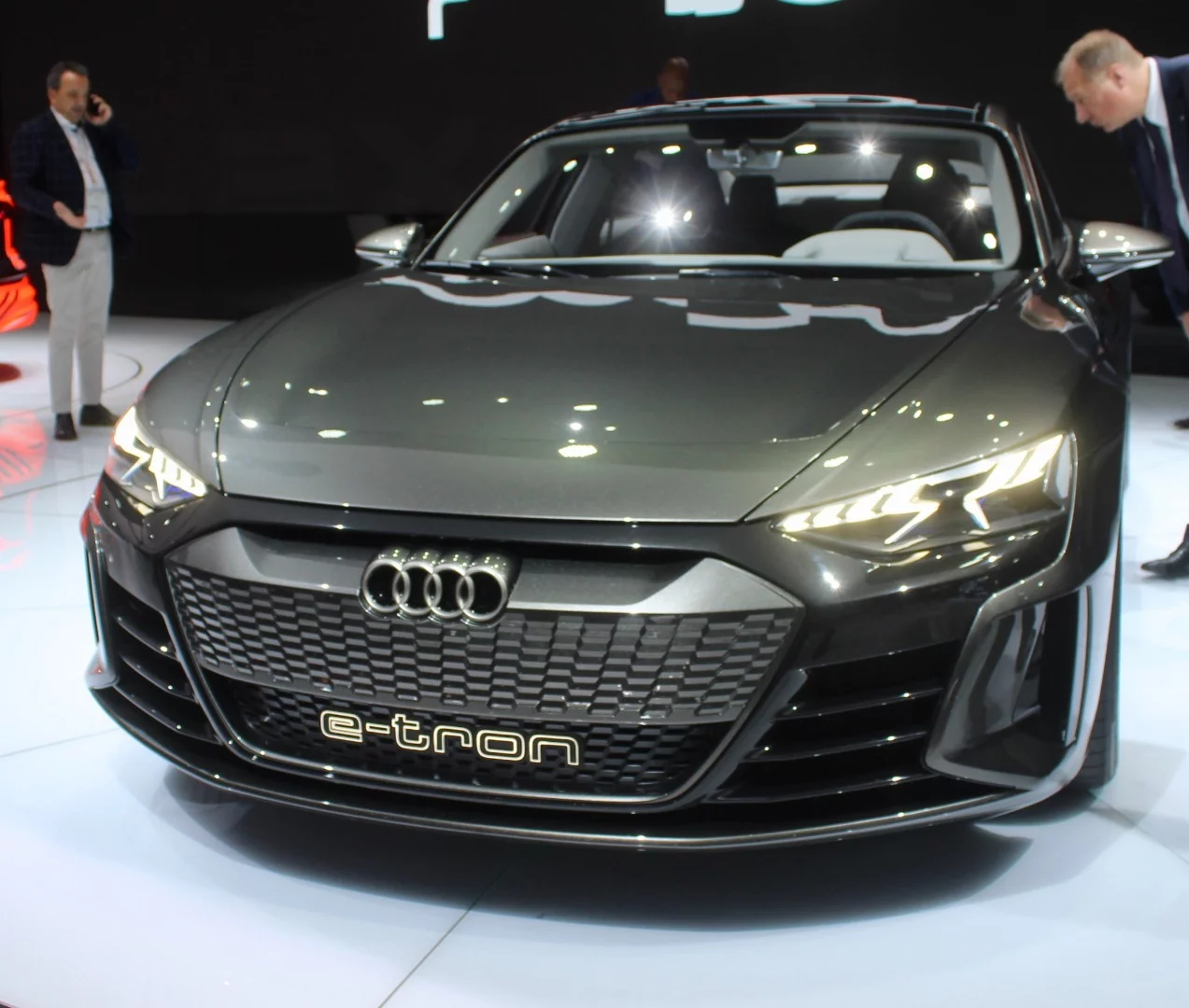 The Audi e-tron GT debuted at the 2018 LA Auto Show and appears here in Geneva