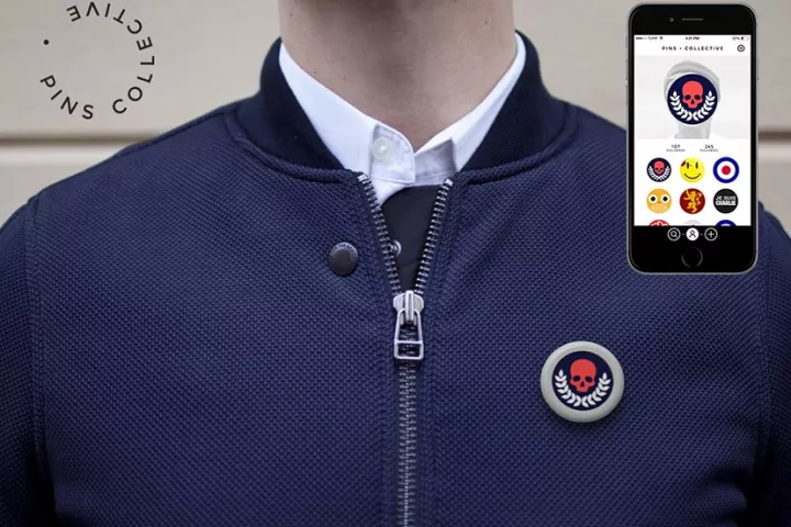 Users select or create their gifs via an app, which then sends them to the Pin