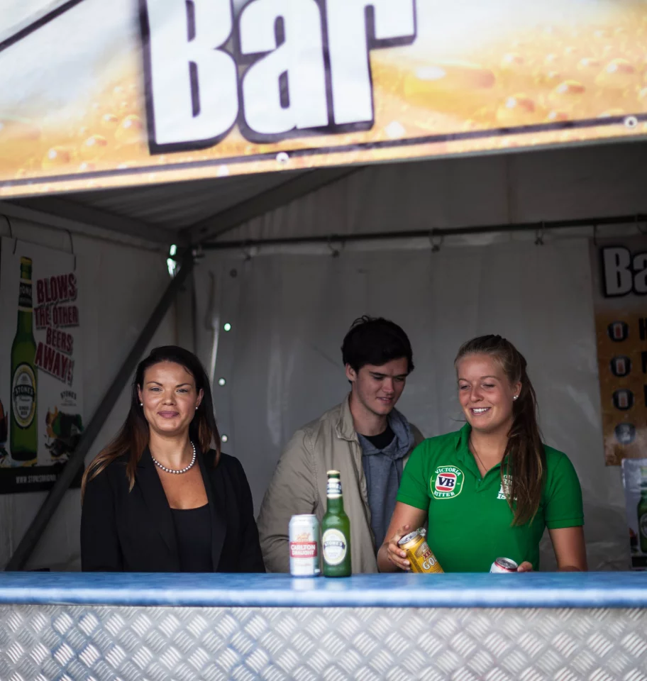 Ashley, Cara and Alex, bartenders