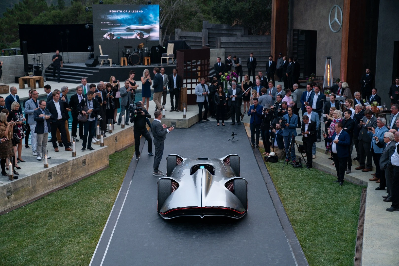 Mercedes showed off the Vision EQ Silver Arrow concept at Monterey Car Week