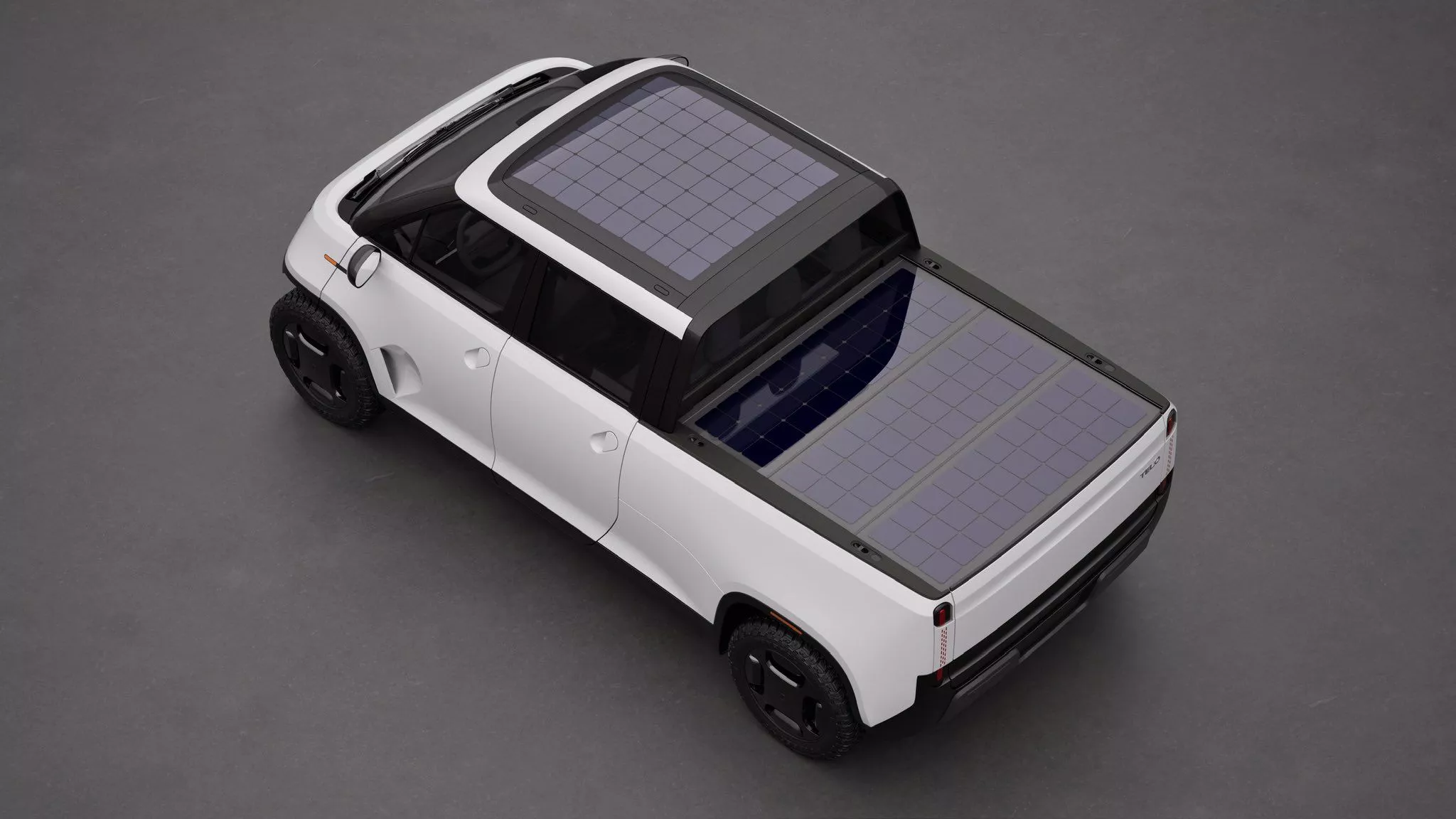 Three solar panel options have been revealed, including one for the roof and another as a cover for the pickup bed