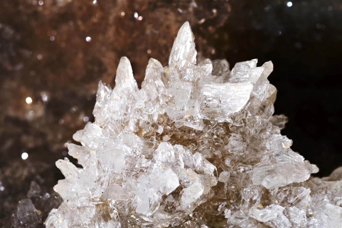 Natural gypsum (pictured) has to ground into a powder before use