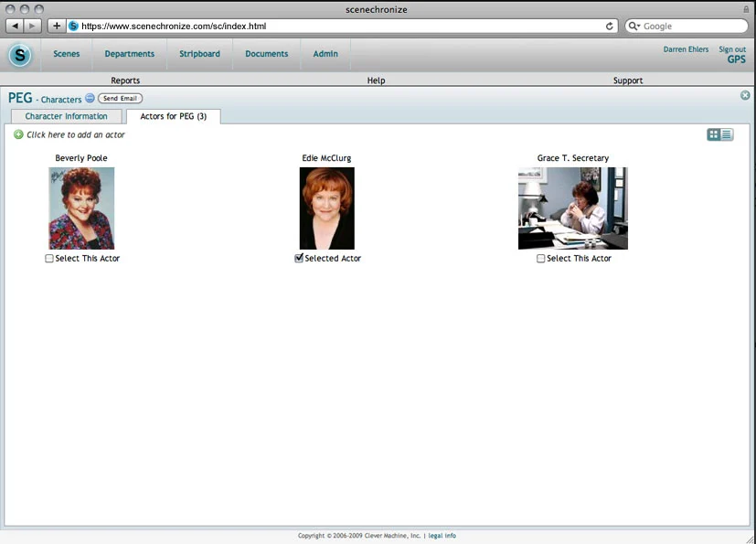 Additional actors considered for one role, on scenechronize