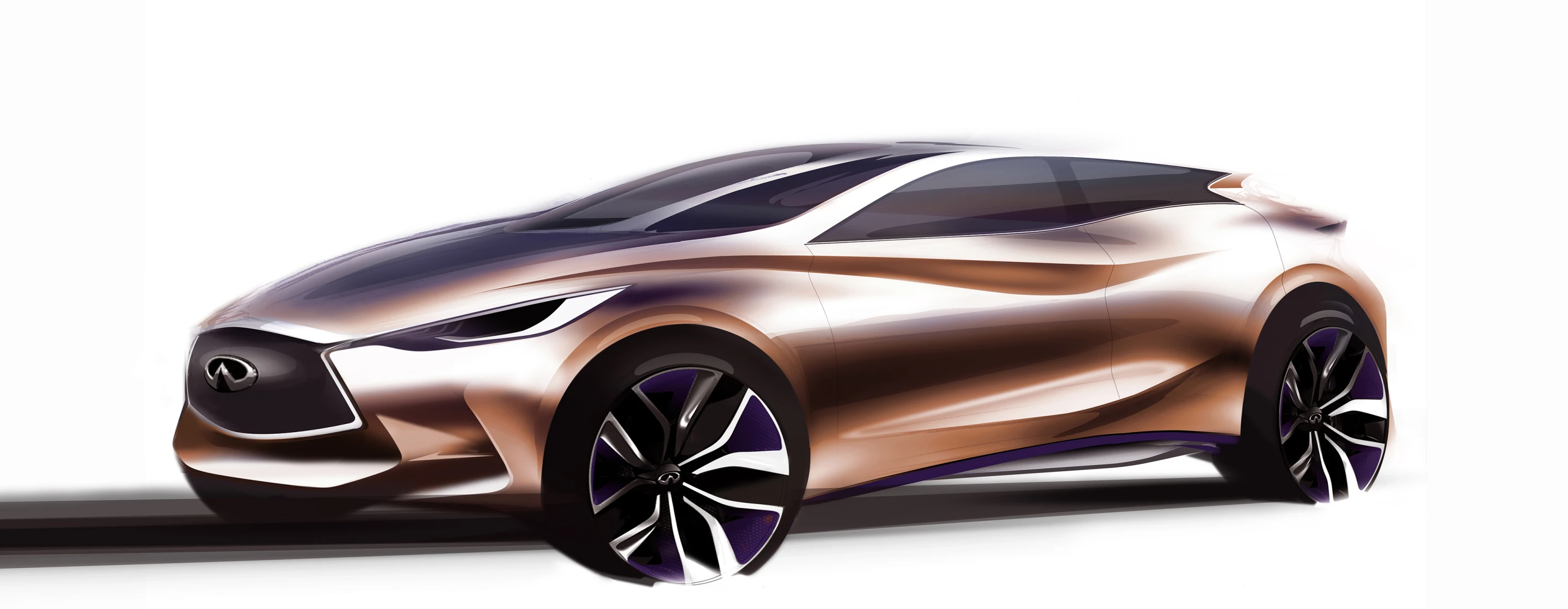 The fluid, sculptural lines of the Infiniti Q30 concept