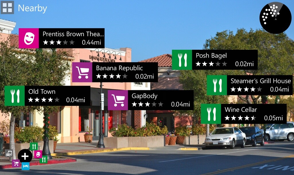 The Nokia City Lens feature is part of the Nokia Maps suite