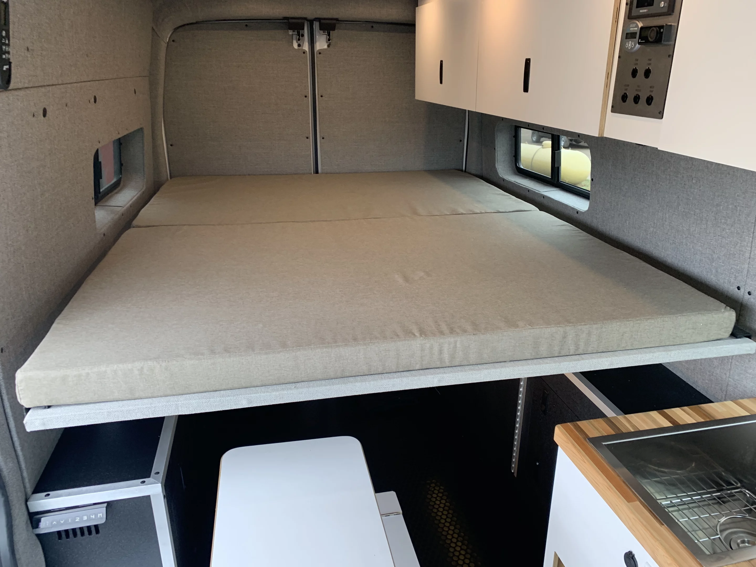 Like the Base Camp, the Gear Hauler includes a lift-away queen bed