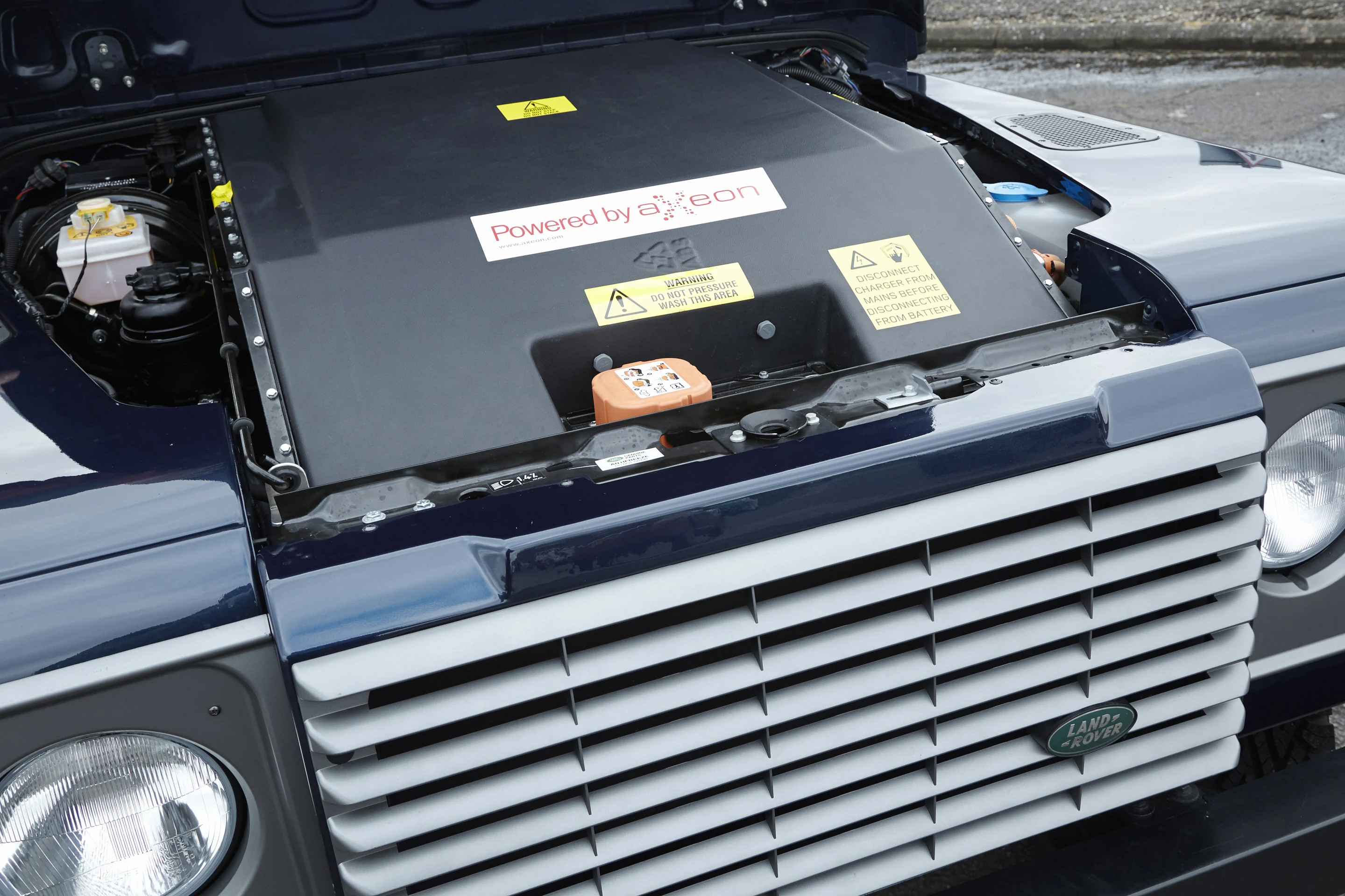 The Defender uses a 90-bhp electric motor and 27 kWh battery