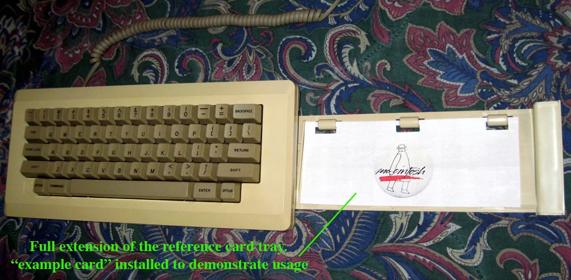 The Macintosh 128K comes with original keyboard, mouse and cords