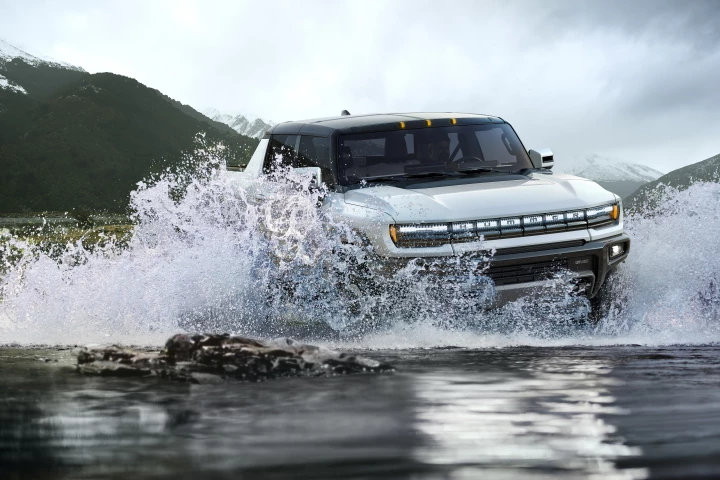 The new GMC Hummer EV gets clean after getting dirty