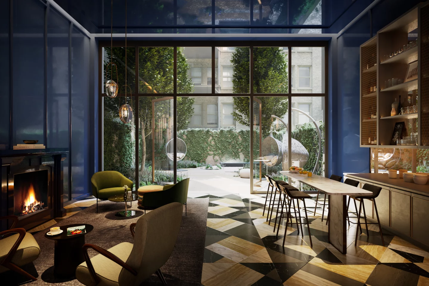 Rose Hill's amenities include a private dining room, outdoor BBQ area, multiple indoor and outdoor common areas, and a games room