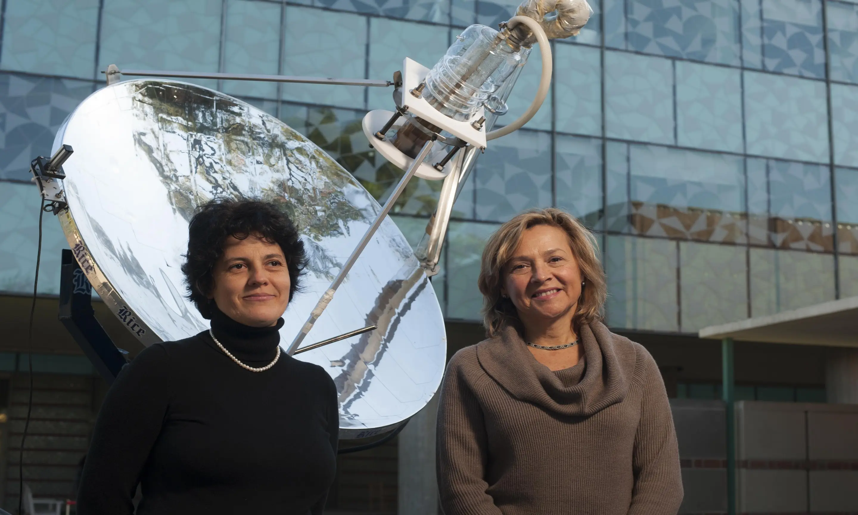 Rice University graduate student Oara Neumann (left) and scientist Naomi Halas are co-authors of new research on a highly efficient method of turning sunlight into steam