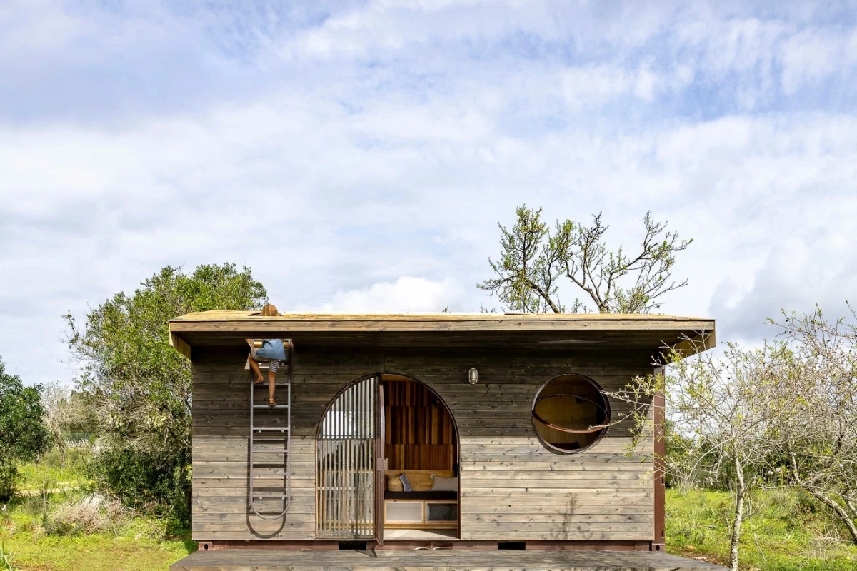 Cargo is a shipping container-based tiny house located in Lagos, in Portugal's beautiful Algarve region
