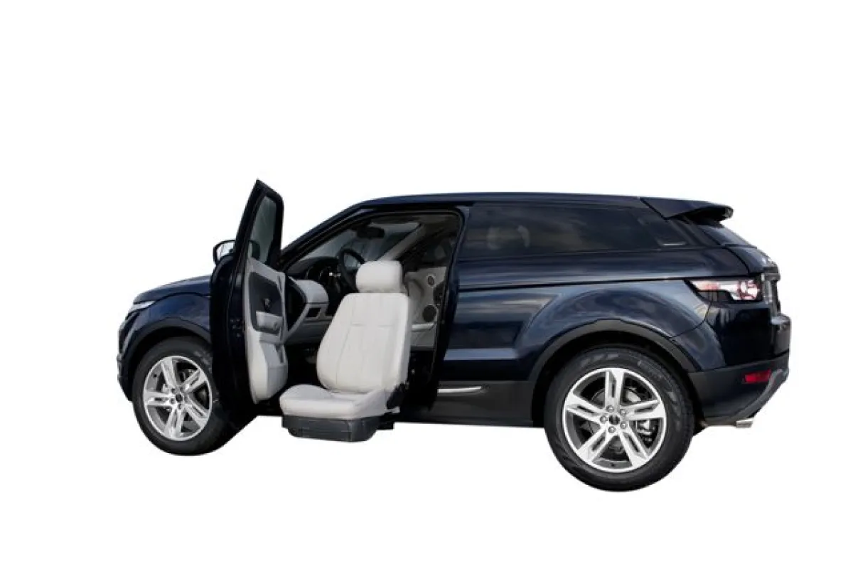 The Turny Evo is a system that moves a vehicle's seat through the door, so disabled passengers can more easily get in and out of it