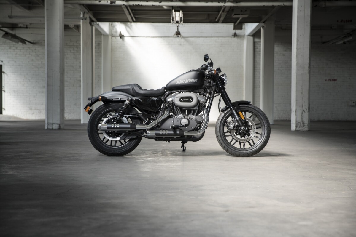 The 2016 Harley-Davidson Roadster in Black Denim color