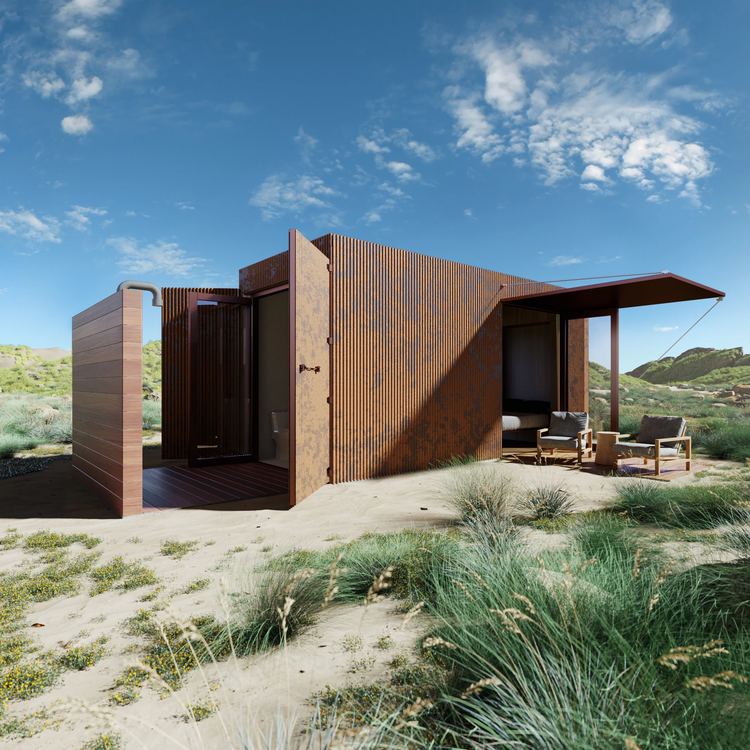 Buhaus exterior can be customized with a timber facade