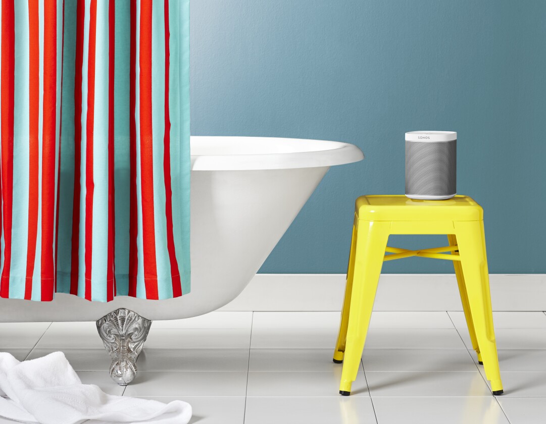 The Play:1 has been built to survive high humidity, so can safely pump out high fidelity audio in a steaming shower room or beside a piping hot bath