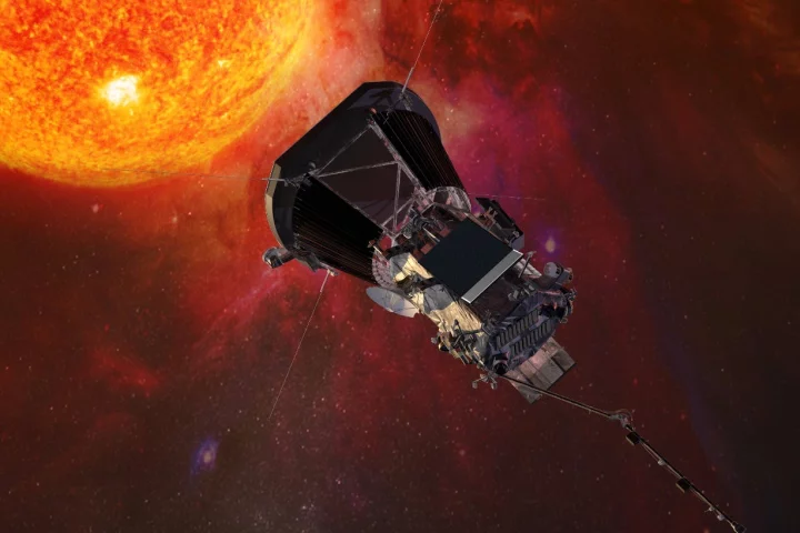A rendering of NASA's Solar Parker Probe