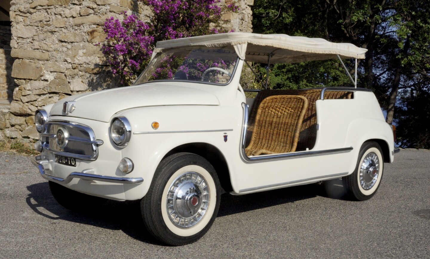 Artcurial Monaco July 2, 2017 Auction: There are numerous examples of the Fiat Jolly selling for above $100,000, possibly due to them being the ideal car for warm climates and their relative scarcity. Another factor was the number of celebrities who drove them in the late 1950s and 1960s at a time when the paparazzi were just beginning to supply candid shots of the rich and famous to photo magazines. Regularly photographed in their Jollys were President Lyndon B. Johnson, Mae West, Aristotle Onassis, Yul Brynner, John Wayne, Grace Kelly, Henry Ford II, Mary Pickford, Gianni Agnelli, and James Inglis. So although it isn't a surprise to see a Jolly fetch six figures, given that the base car was not a luxury car, it still is an astounding result. Just for the record, the record for a Jolly at auction is held by Gooding & Co which sold a 1960 Fiat Jolly for $170,500 in Scottsdale in 2015. Auction Description