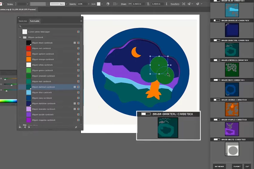 Fabricaide can be used in conjunction with design software such as AutoCAD, SolidWorks and Adobe Illustrator