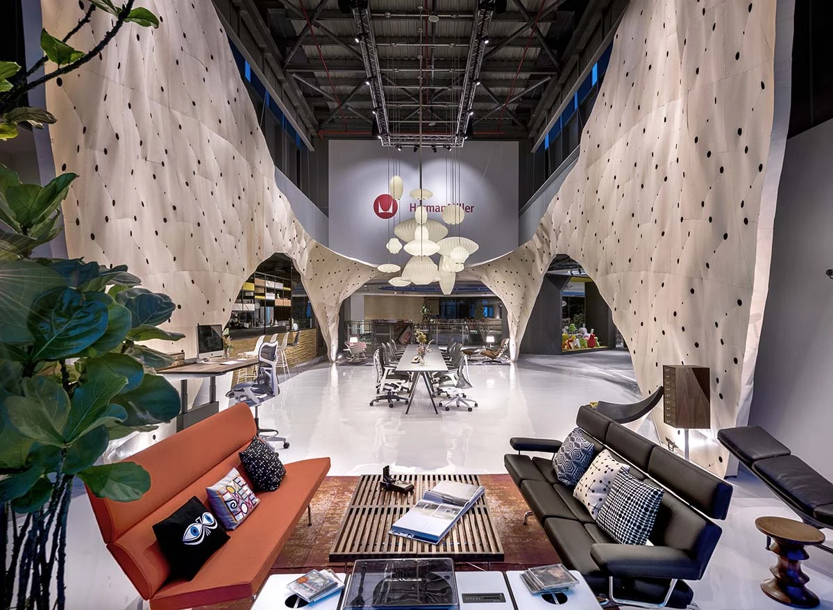 The Fabricwood installation by Produce Workshop for designer furniture store Xtra in Singapore, was named the World Interior of the Year at the 2017 Inside Festival