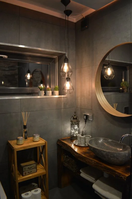 Bathroom in Iceland's Panorama Glass Lodge