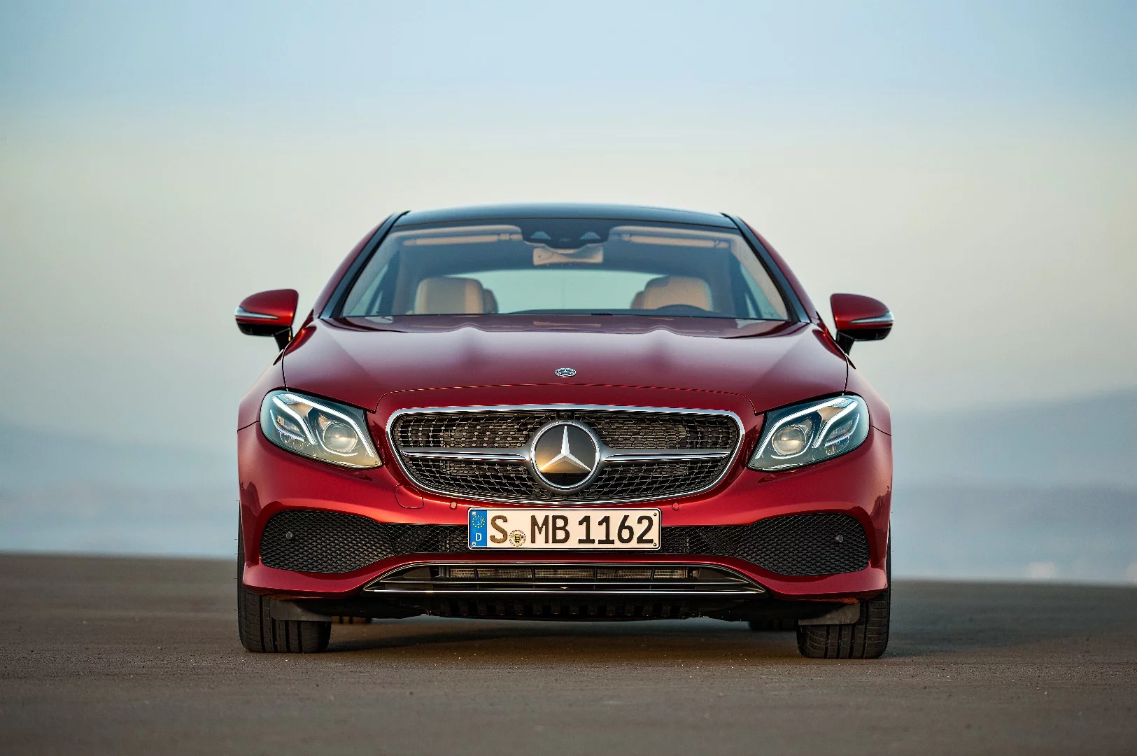 The Mercedes badge on the bonnet is big and brash
