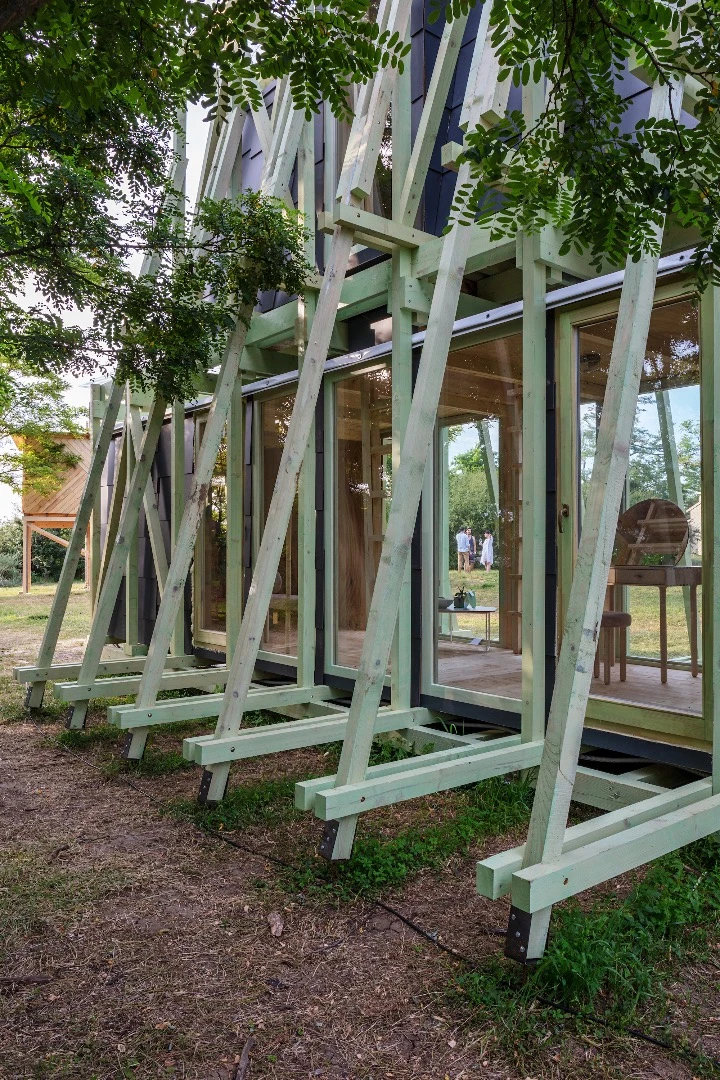 Ziggurat Delivery is constructed from wood and thermal insulation