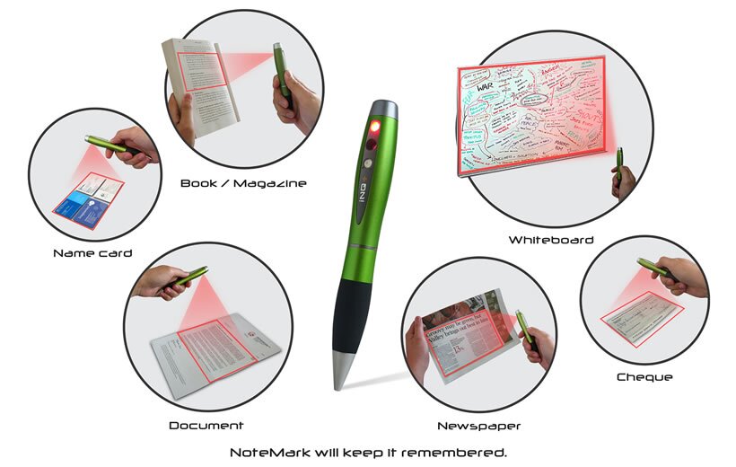 The sensor is capable of digitizing just about any information put in front of it, from a small blurb in a magazine to an entire whiteboard of notes