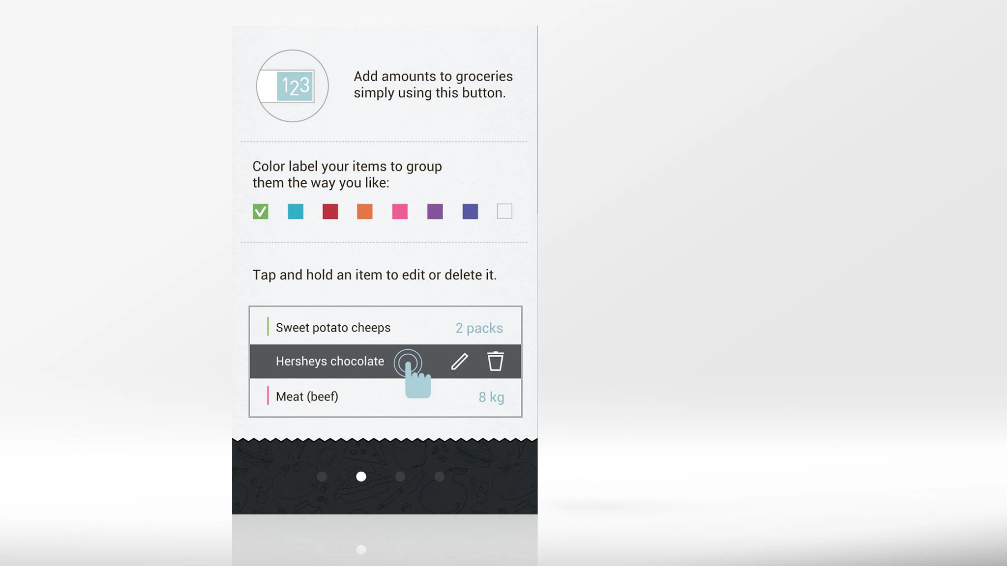 Buy Me a Pie is a slick and simple grocery list app